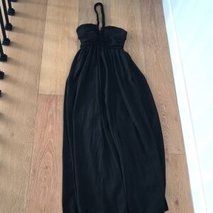 Black Halter dress  with braided strap
